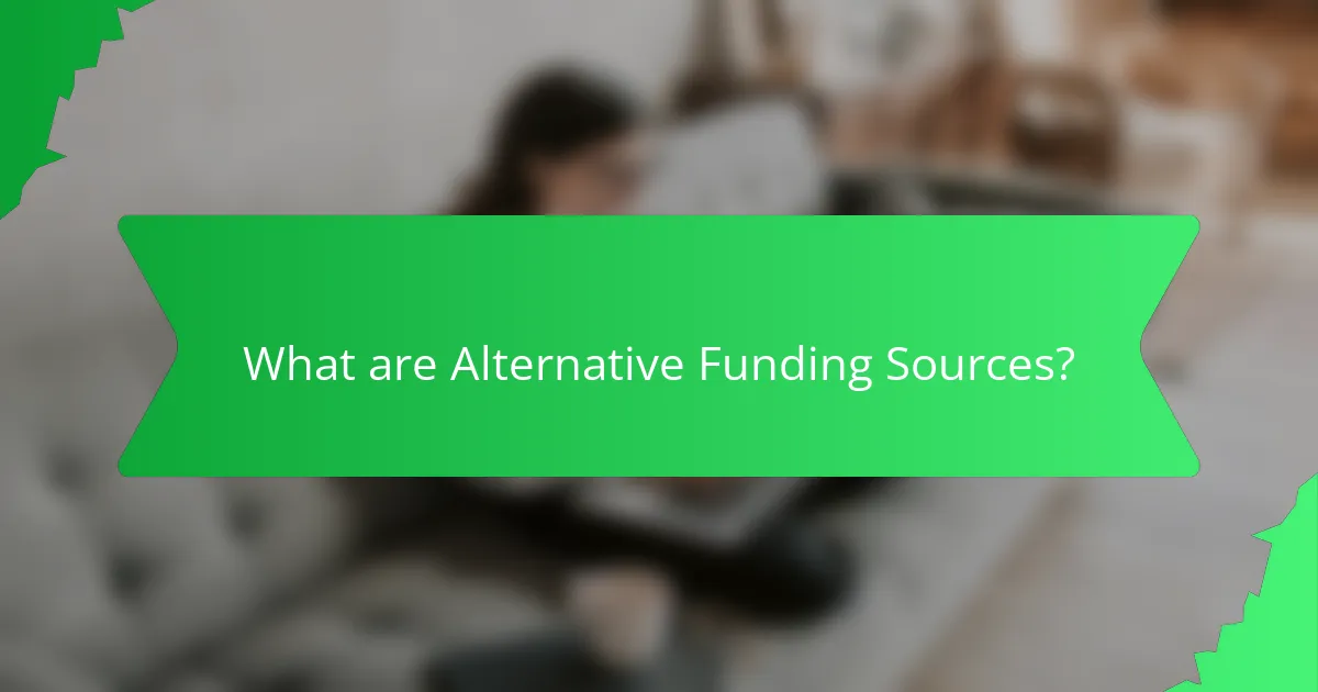 What are Alternative Funding Sources?